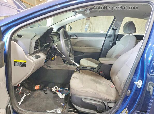 5NPD74LF1KH416262 2019 HYUNDAI ELANTRA Blue Widok wnętrza z przodu