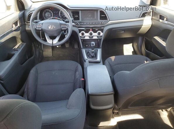 5NPD74LF1KH419386 2019 HYUNDAI ELANTRA White Widok deski rozdzielczej
