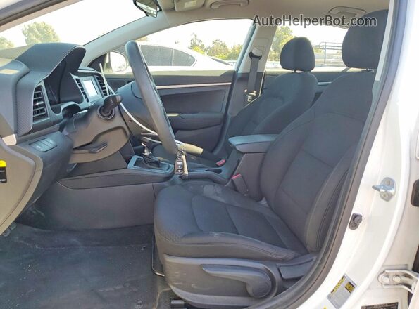5NPD74LF1KH419386 2019 HYUNDAI ELANTRA White Widok wnętrza z przodu