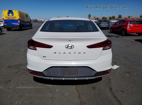 5NPD74LF1KH419386 2019 HYUNDAI ELANTRA White Widok z tyłu