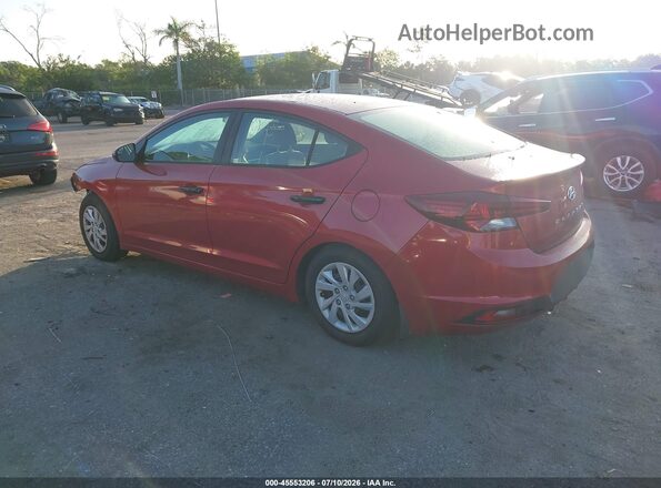 5NPD74LF1KH428668 2019 HYUNDAI ELANTRA Red Задня ліва чверть
