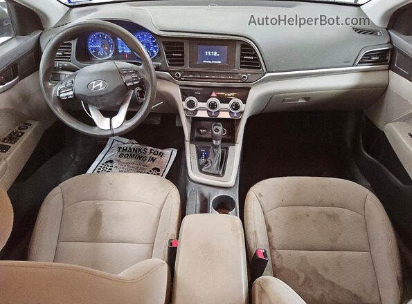 5NPD74LF1KH434440 2019 HYUNDAI ELANTRA Серый Вид панели приборов