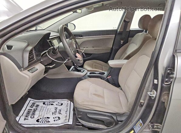 5NPD74LF1KH434440 2019 HYUNDAI ELANTRA Серый Вид салона спереди