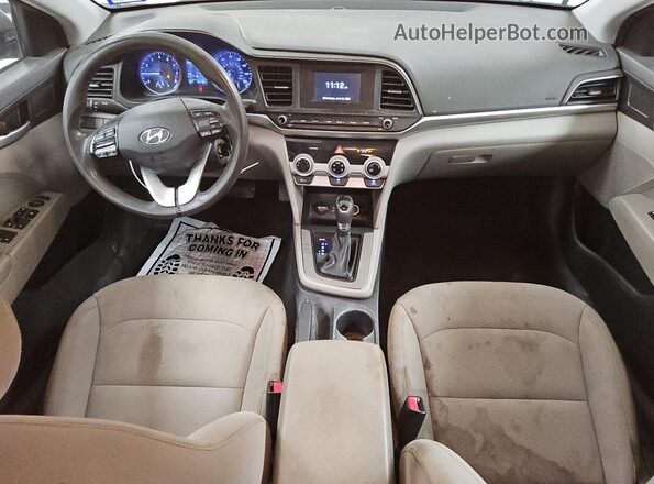 5NPD74LF1KH434440 2019 HYUNDAI ELANTRA Серый 