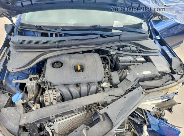 5NPD74LF1KH481161 2019 HYUNDAI ELANTRA Blue ძრავის განყოფილების ხედი