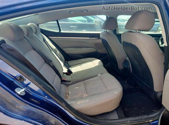 5NPD74LF1KH481161 2019 HYUNDAI ELANTRA Blue უკანა სალონის ხედი