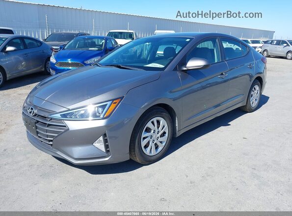 5NPD74LF1KH486036 2019 HYUNDAI ELANTRA Gray Front left