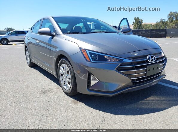 5NPD74LF1KH486036 2019 HYUNDAI ELANTRA Gray Front view