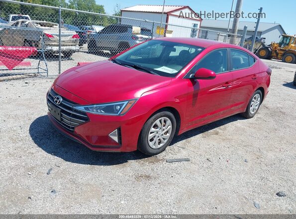 5NPD74LF1KH488708 2019 HYUNDAI ELANTRA Red Vista tres cuartos delantera izquierda