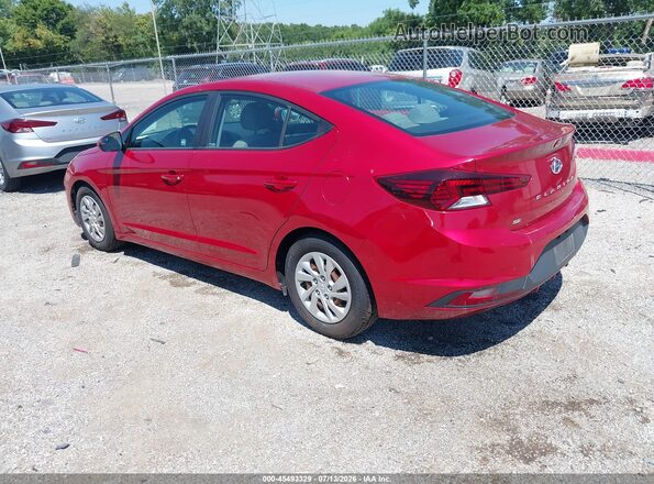 5NPD74LF1KH488708 2019 HYUNDAI ELANTRA Red Trasero izquierdo