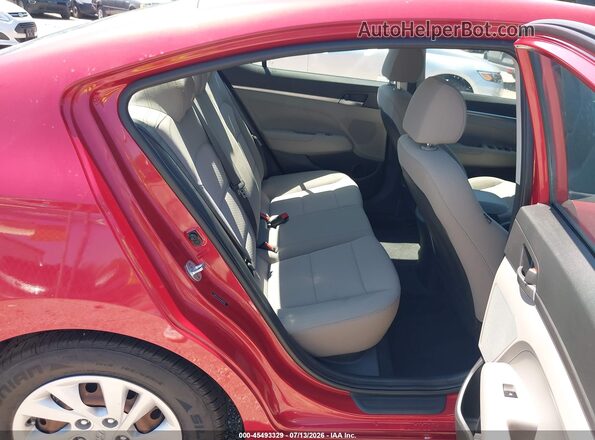 5NPD74LF1KH488708 2019 HYUNDAI ELANTRA Red Vista de la etiqueta del VIN