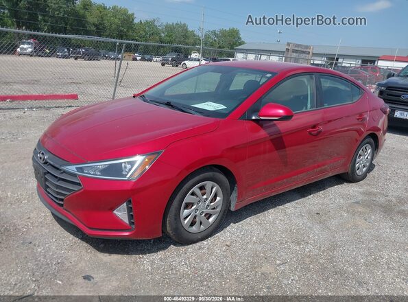 5NPD74LF1KH488708 2019 HYUNDAI ELANTRA Red Vista frontal