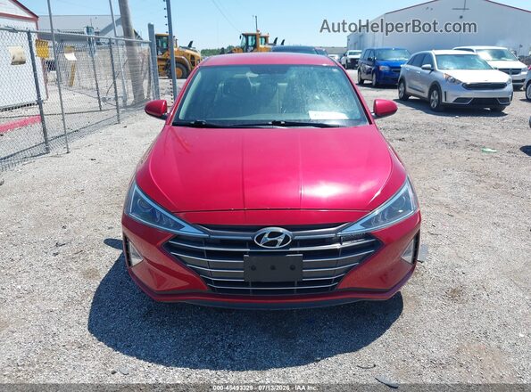 5NPD74LF1KH488708 2019 HYUNDAI ELANTRA Red Vista del cuadro de instrumentos