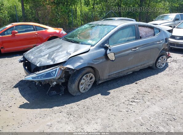 5NPD74LF1LH509543 2020 HYUNDAI ELANTRA Gray Առջևի ձախ երեք քառորդ տեսարան