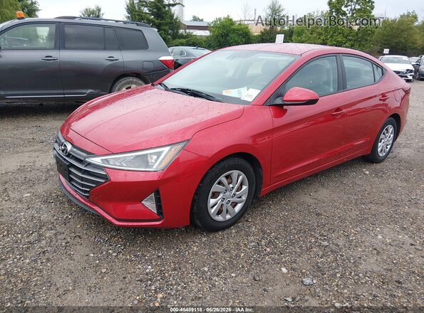 5NPD74LF1LH603227 2020 HYUNDAI ELANTRA Красный Передняя левая четверть