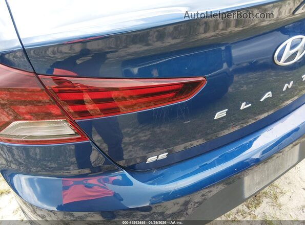 5NPD74LF1LH609982 2020 HYUNDAI ELANTRA Blue Вид задньої частини салону
