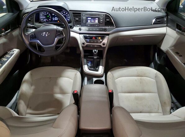 5NPD74LF2HH125598 2017 HYUNDAI ELANTRA Blue Widok deski rozdzielczej