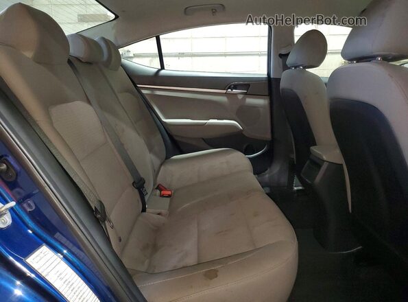 5NPD74LF2HH125598 2017 HYUNDAI ELANTRA Blue Widok tylnych siedzeń
