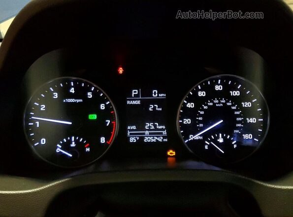 5NPD74LF2HH125598 2017 HYUNDAI ELANTRA Blue Widok zestawu wskaźników