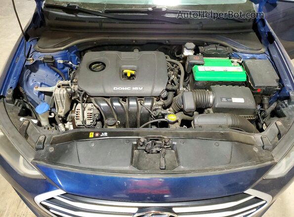 5NPD74LF2HH125598 2017 HYUNDAI ELANTRA Blue Widok wnętrza z tyłu