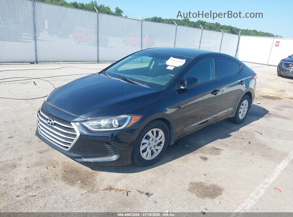 5NPD74LF2JH277371 2018 HYUNDAI ELANTRA Black Առջևի ձախ երեք քառորդ տեսարան