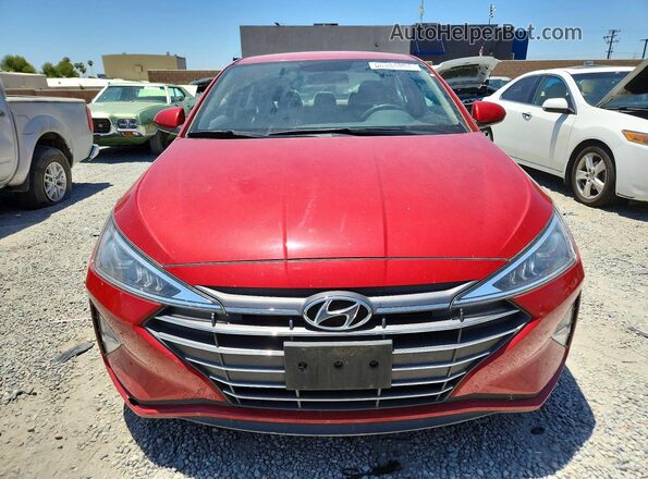 5NPD74LF2KH411183 2019 HYUNDAI ELANTRA Красный Вид спереди