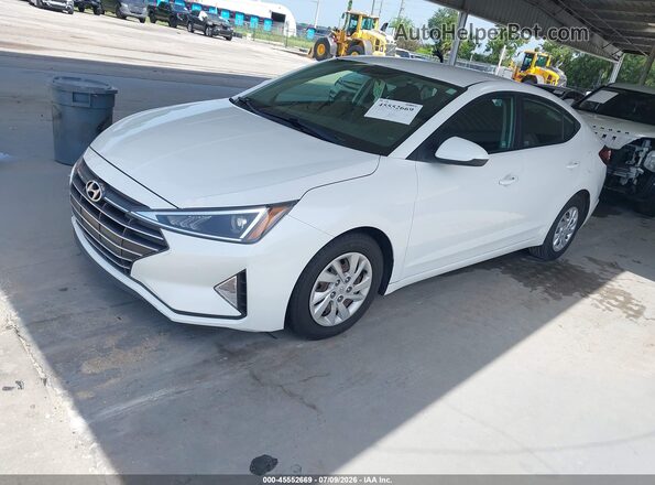 5NPD74LF2KH428971 2019 HYUNDAI ELANTRA White Առջևի ձախ երեք քառորդ տեսարան