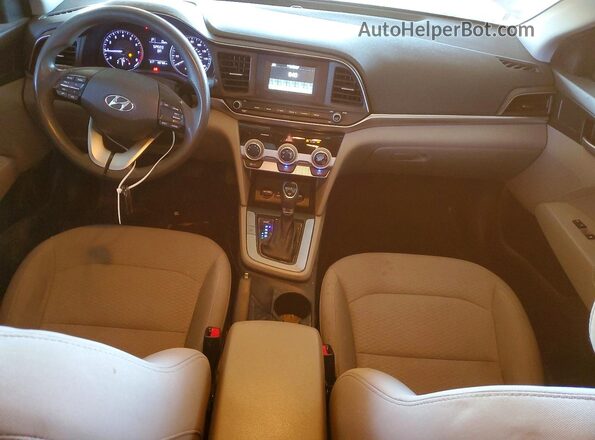 5NPD74LF2KH457922 2019 HYUNDAI ELANTRA Red Vista del salpicadero