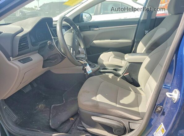 5NPD74LF2KH489995 2019 HYUNDAI ELANTRA Blue Vista interior delantera