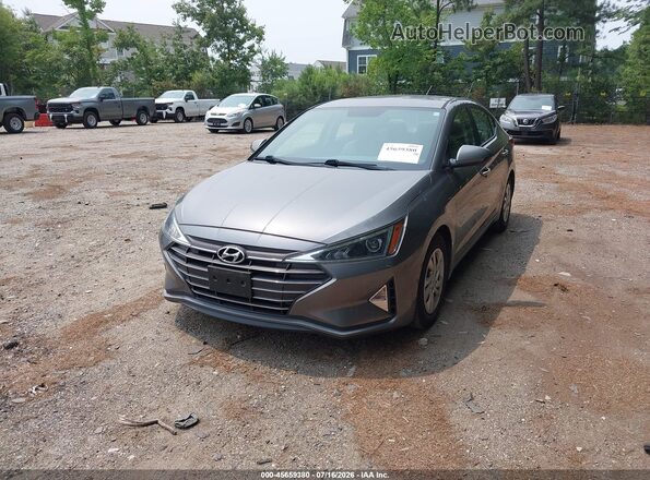 5NPD74LF2KH490662 2019 HYUNDAI ELANTRA Gray Առջևի ձախ երեք քառորդ տեսարան