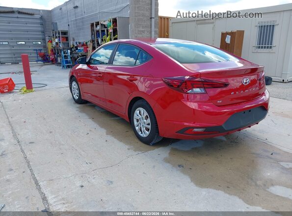 5NPD74LF2KH496817 2019 HYUNDAI ELANTRA Red Հետևի ձախ
