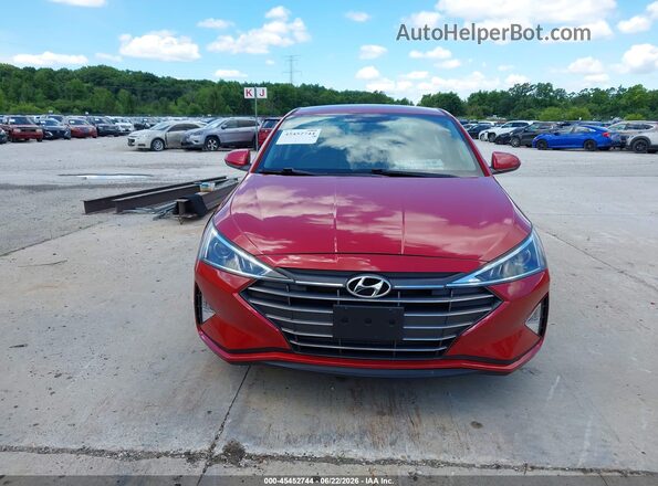 5NPD74LF2KH496817 2019 HYUNDAI ELANTRA Red Սարքավորումների վահանակի տեսք