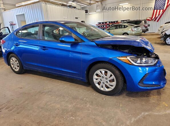 5NPD74LF3HH082633 2017 HYUNDAI ELANTRA Blue Передня права чверть