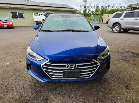 5NPD74LF3HH152678 2017 HYUNDAI ELANTRA Blue Front view