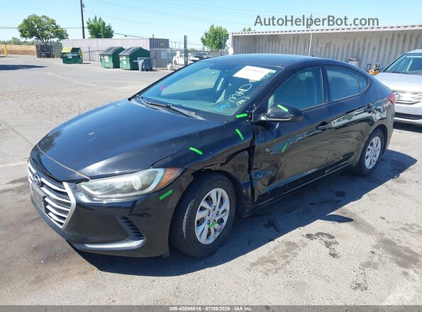 5NPD74LF3HH153216 2017 HYUNDAI ELANTRA Black წინა მარცხენა ხედი სამი მეოთხედიდან