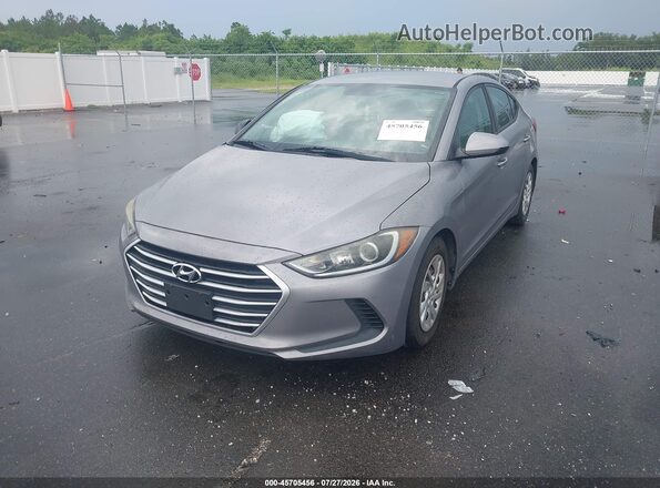5NPD74LF3HH200275 2017 HYUNDAI ELANTRA Silver წინა მარცხენა ხედი სამი მეოთხედიდან