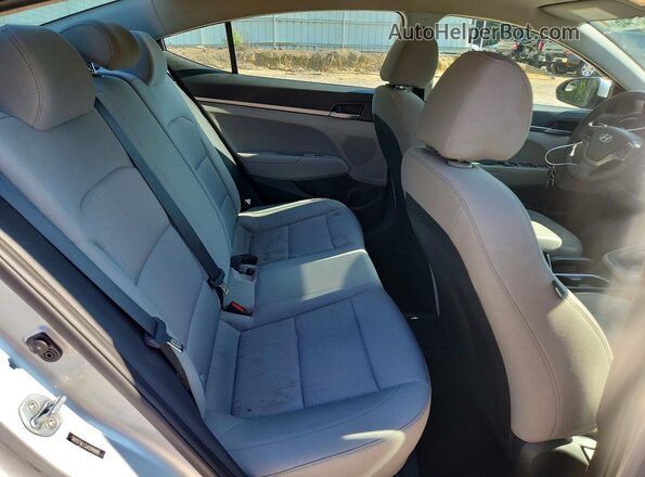 5NPD74LF3JH284880 2018 HYUNDAI ELANTRA Silver Rear seats view