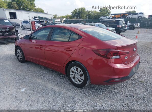5NPD74LF3KH457797 2019 HYUNDAI ELANTRA Red Задня ліва чверть