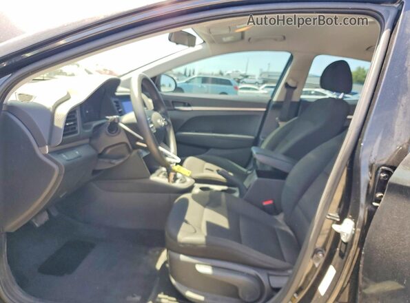 5NPD74LF3KH470288 2019 HYUNDAI ELANTRA Black წინა სალონის ხედი