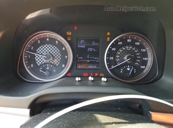 5NPD74LF3KH487642 2019 HYUNDAI ELANTRA Black Սարքավորումների վահանակի տեսք