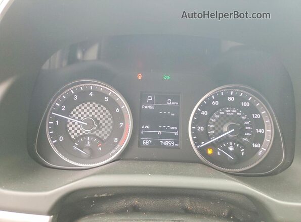 5NPD74LF3KH497300 2019 HYUNDAI ELANTRA Silver ხელსაწყოთა პანელის ხედი