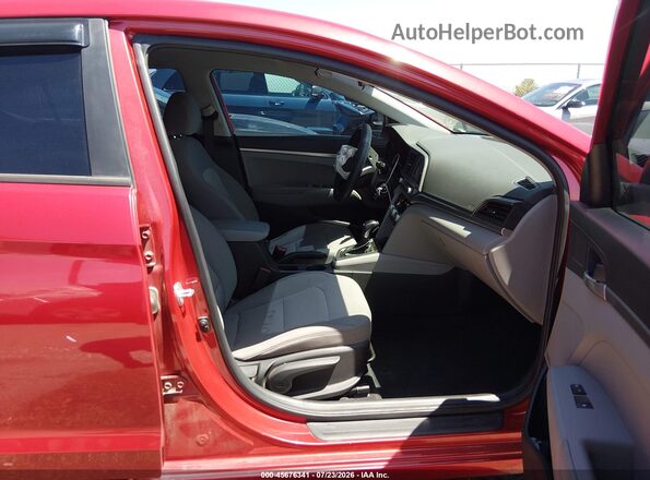 5NPD74LF3LH597785 2020 HYUNDAI ELANTRA Red Widok wnętrza z przodu