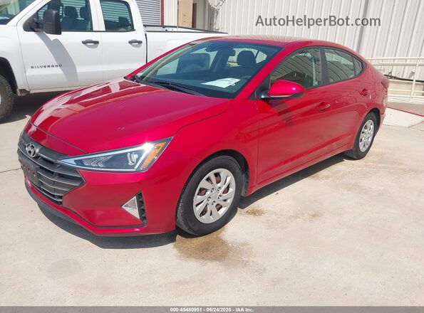5NPD74LF3LH600488 2020 HYUNDAI ELANTRA Red წინა მარცხენა ხედი სამი მეოთხედიდან