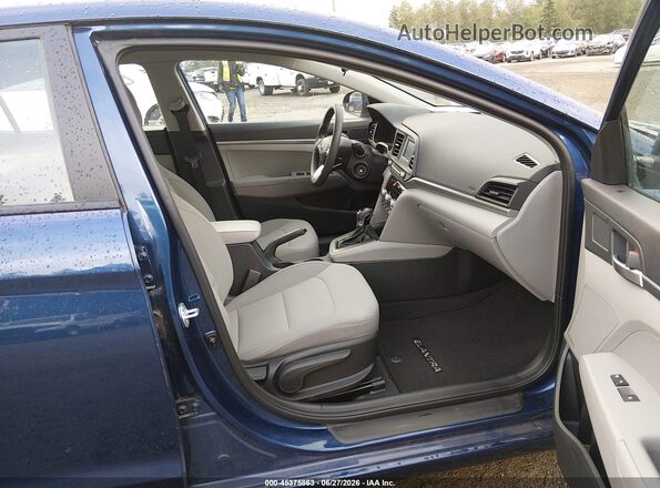 5NPD74LF3LH601110 2020 HYUNDAI ELANTRA Blue Widok wnętrza z przodu