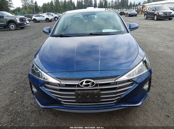 5NPD74LF3LH601110 2020 HYUNDAI ELANTRA Blue Widok zestawu wskaźników