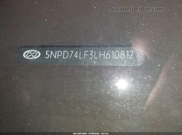 5NPD74LF3LH610812 2020 HYUNDAI ELANTRA White Շարժիչի բաժամունքի տեսք