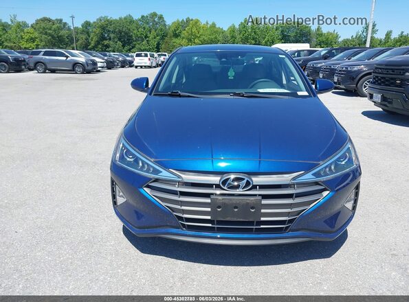 5NPD74LF3LH613435 2020 HYUNDAI ELANTRA Blue Вид щитка приладів