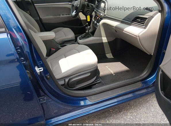 5NPD74LF3LH616349 2020 HYUNDAI ELANTRA Blue Widok wnętrza z przodu