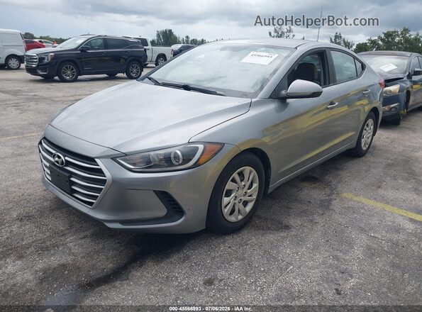 5NPD74LF4HH144945 2017 HYUNDAI ELANTRA Silver წინა მარცხენა ხედი სამი მეოთხედიდან