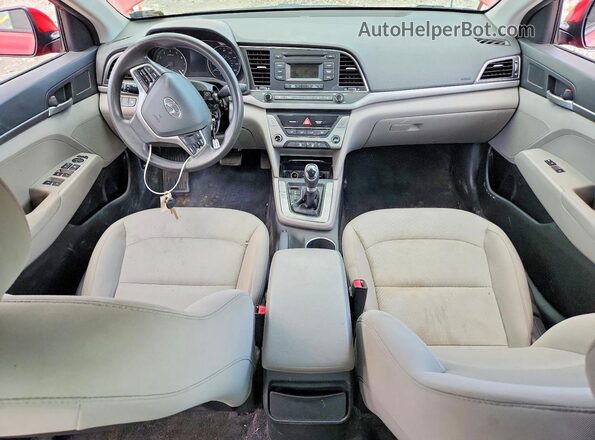5NPD74LF4HH175564 2017 HYUNDAI ELANTRA Red წინა პანელის ხედი